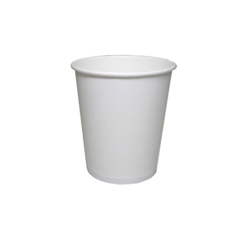 Bicchiere di cartone bianco monouso per ristoranti, bar e caffetterie