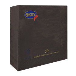 Tovaglioli neri monouso di carta Okaypiù 33x33