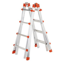 scala alluminio telescopica 4x4 gradini new red