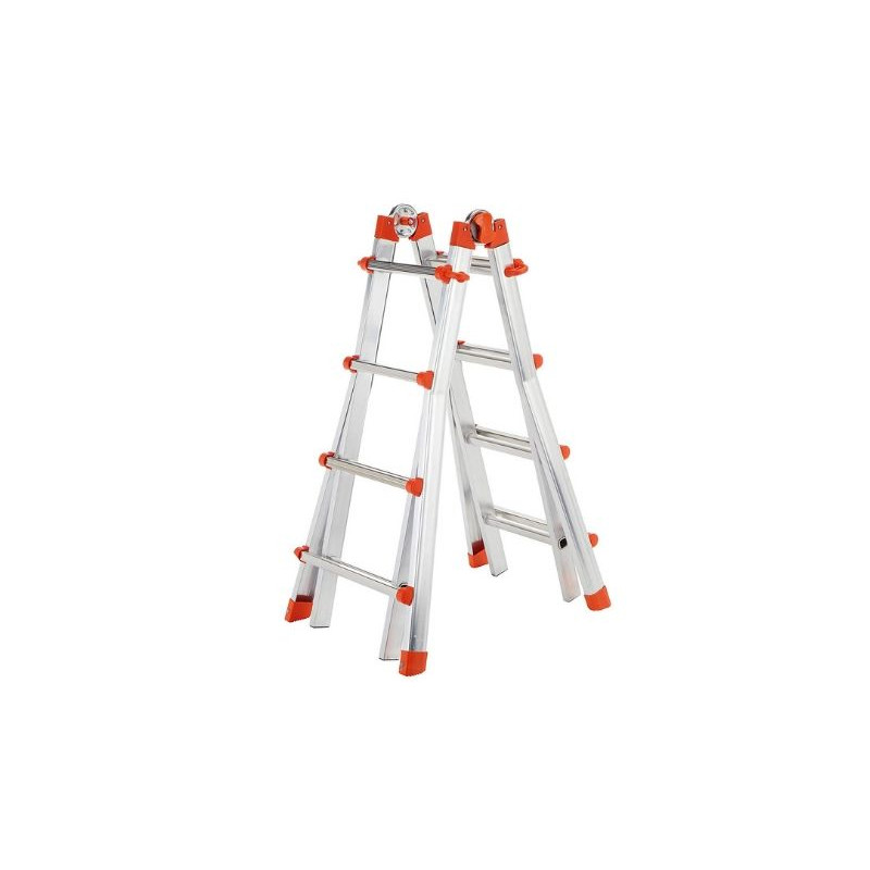 scala alluminio telescopica 4x4 gradini new red