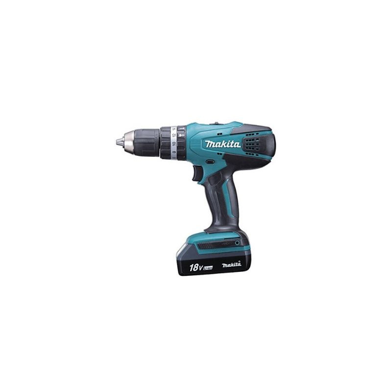 Trapano Avvitatore a percussione 2 vel. 18V 1,5AH con 2 batterie - Makita