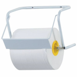 Supporto per rotolo industriale in metallo verniciato bianco