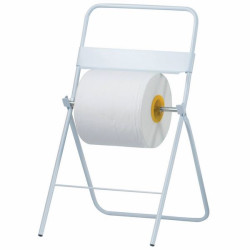 Cavalletto porta rotolo industriale in metallo verniciato bianco