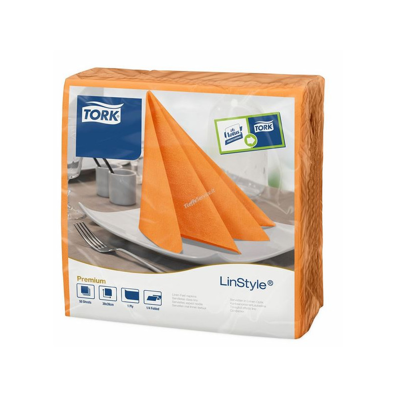 Tovaglioli Tork Airlaid colorati Linstyle-Tov-aranc