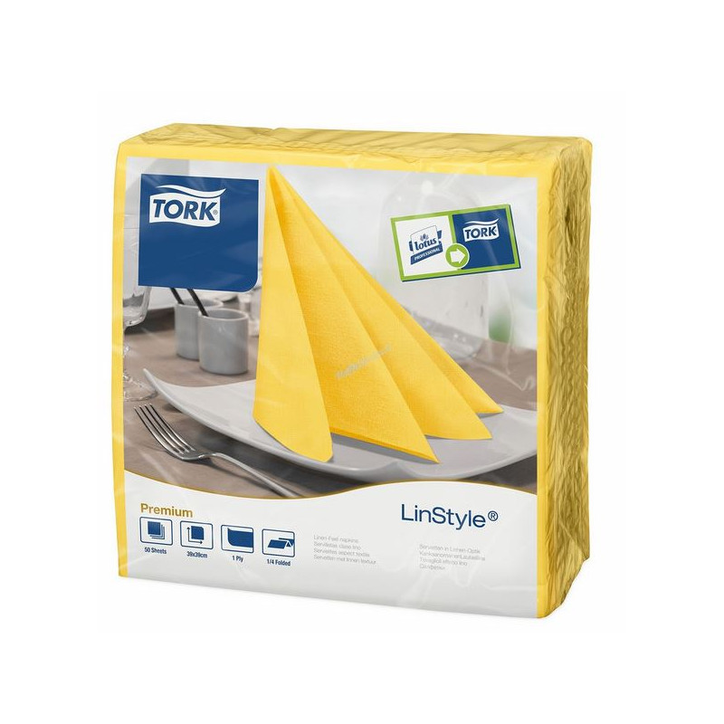 Tovaglioli Tork Airlaid colorati Linstyle-Tov-giallo