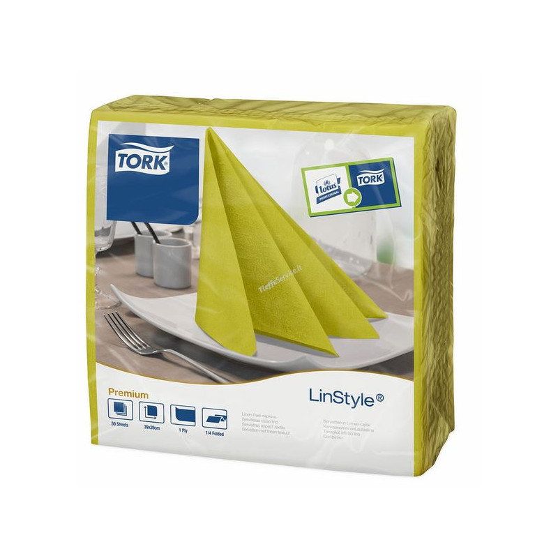 Tovaglioli Tork Airlaid colorati Linstyle-Tov-verde