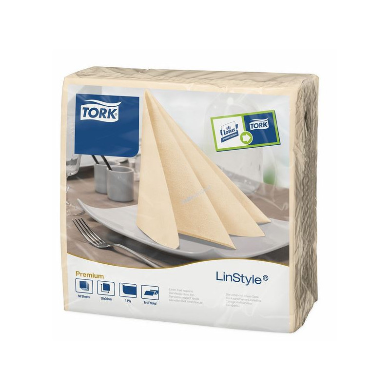 Tovaglioli Tork Airlaid colorati Linstyle-Tov-beige