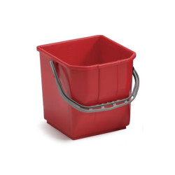 Secchio rosso Lt. 25 in moplen confezionato