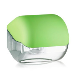 Dispenser DUETTO verde per carta igienica interfogliata o rotolo