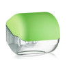 Dispenser DUETTO verde per carta igienica interfogliata o rotolo