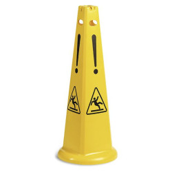 Segnale piramidale giallo PAVIMENTO BAGNATO