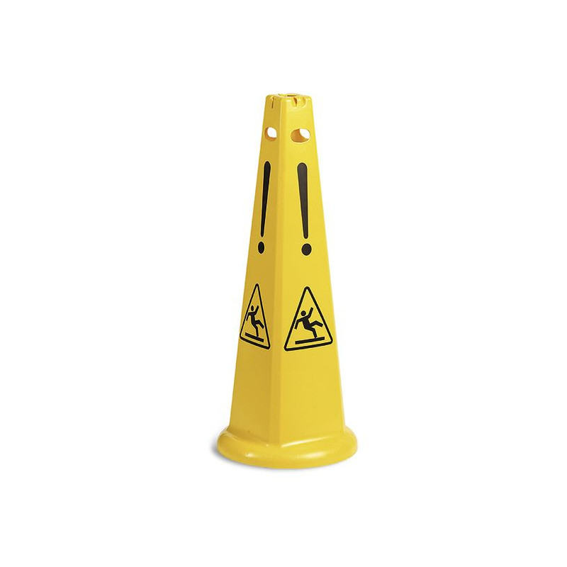 Segnale piramidale giallo PAVIMENTO BAGNATO