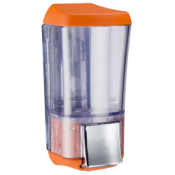 Dispenser KALLA arancione per sapone liquido a rimpimento
