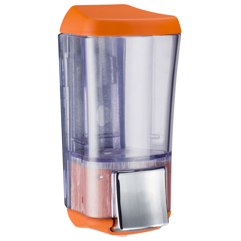 Dispenser KALLA arancione per sapone liquido a rimpimento