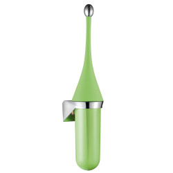 Portascopino verde per bagno a parete