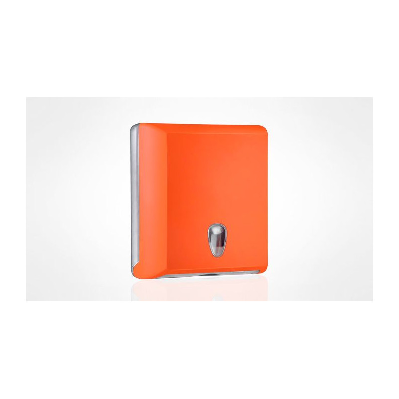Dispenser arancione carta asciugamani interfogliata