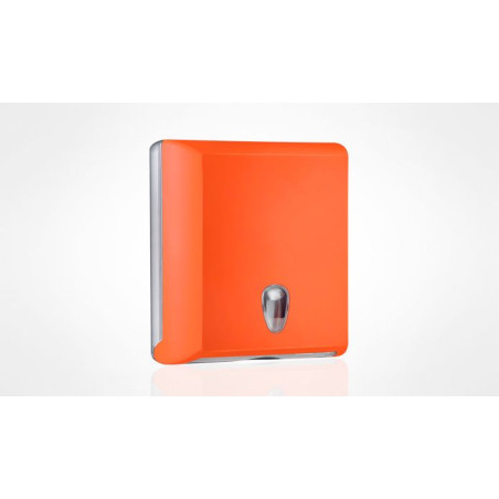 Dispenser arancione carta asciugamani interfogliata