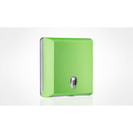 Dispenser verde carta asciugamani interfogliata