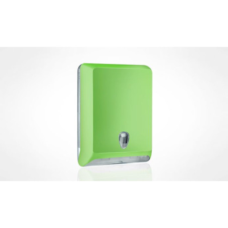 Dispenser verde carta asciugamani interfogliati a "C", "V" e "Z"