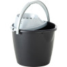 Secchio con strizzatore nero 13 lt