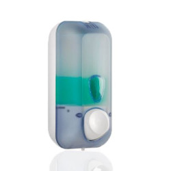 Dispenser sapone liquido a riempiemento glass/bianco