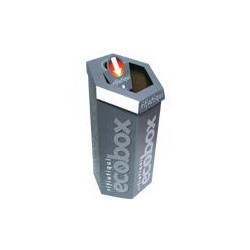 Contenitore ECOBOX RIFIUTI QUI -Grigio "Rifiuti"