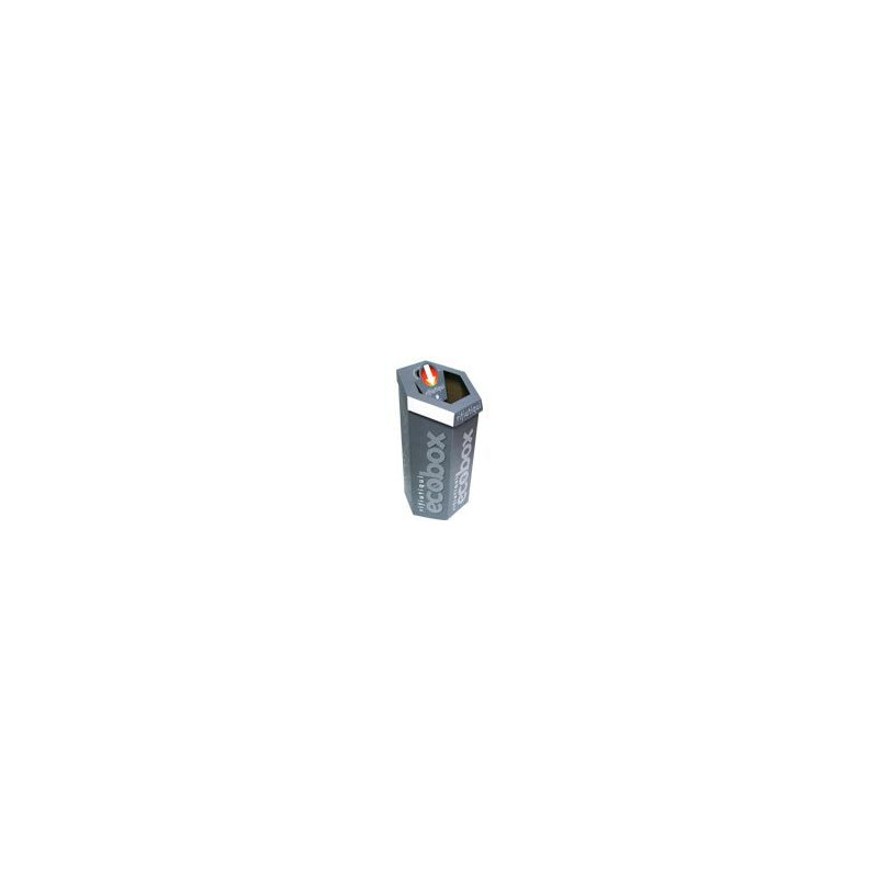 Contenitore ECOBOX RIFIUTI QUI -Grigio "Rifiuti"