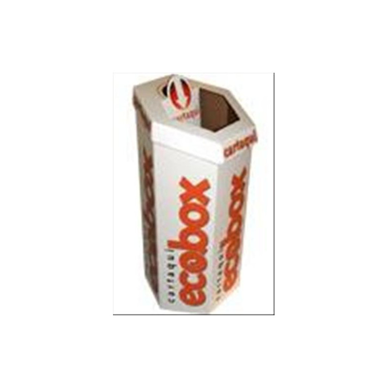 Contenitore ECOBOX RIFIUTI QUI -Bianco "Carta"
