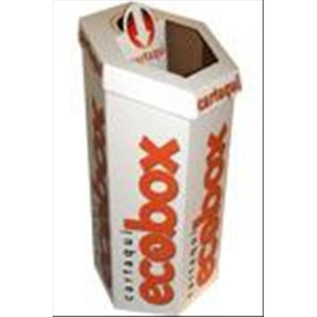 Contenitore ECOBOX RIFIUTI QUI -Bianco "Carta"