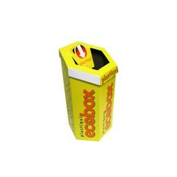 Contenitore ECOBOX RIFIUTI QUI -Giallo  "Plastica"