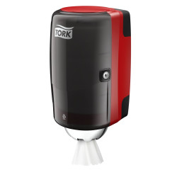 Tork Dispenser Mini ad Estrazione Centrale-Nero Rosso