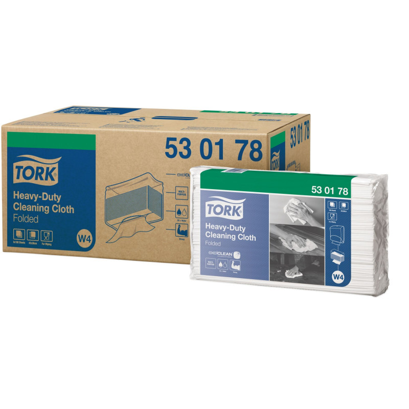 Tork Panni Piegati Ultraresistenti per Pulizia ExelClean 500 Pcs
