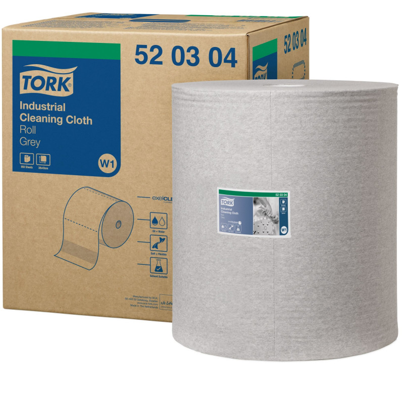 Tork Panno Bobina per Pulizia Industriale ExelClean Grigio 950 Strappi