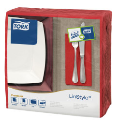 Tovaglioli Tork Airlaid colorati Linstyle P/8-Tov-rosso