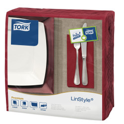 Tovaglioli Tork Airlaid colorati Linstyle P/8-Bordeaux-t