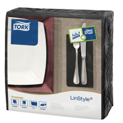 Tovaglioli Tork Airlaid colorati Linstyle P/8-Tov-nero