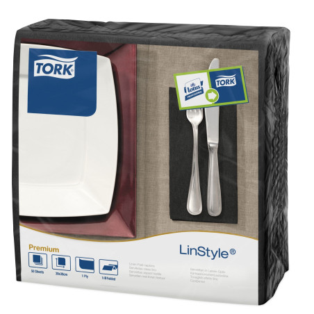 Tovaglioli Tork Airlaid colorati Linstyle P/8-Tov-nero