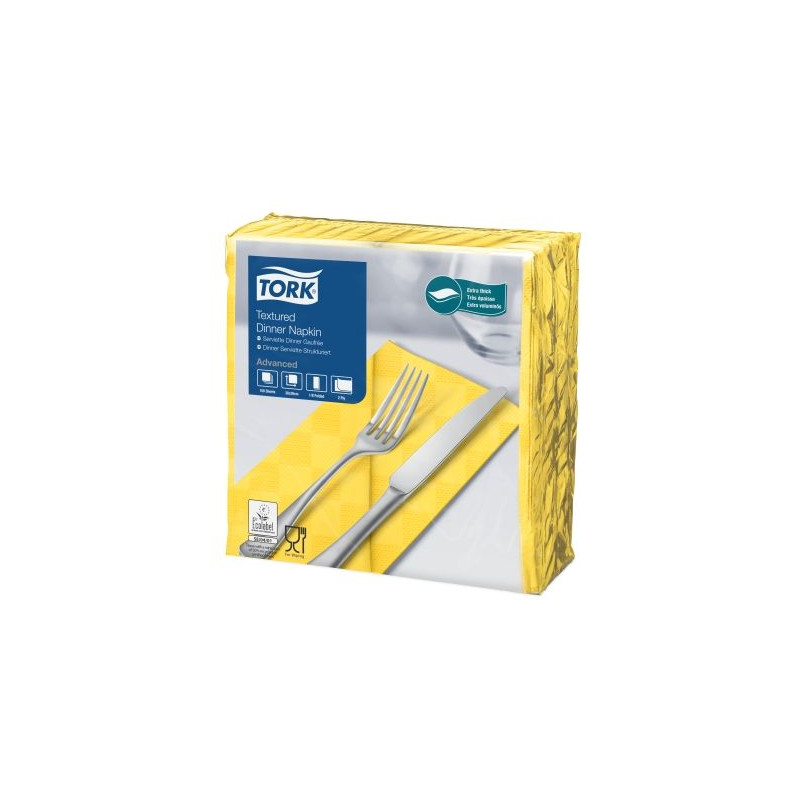 Tork Dinner Tovagliolo Textured Goffrati P/8 1200 Pcs-Tov-giallo