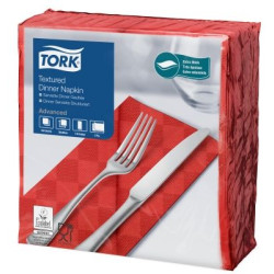 Tork Dinner Tovagliolo Textured Goffrati P/8 1200 Pcs-Tov-rosso