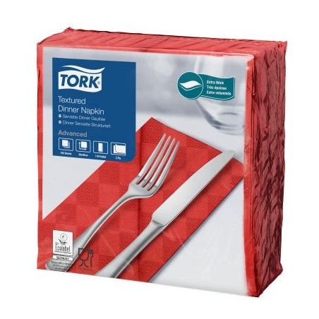 Tork Dinner Tovagliolo Textured Goffrati P/8 1200 Pcs-Tov-rosso