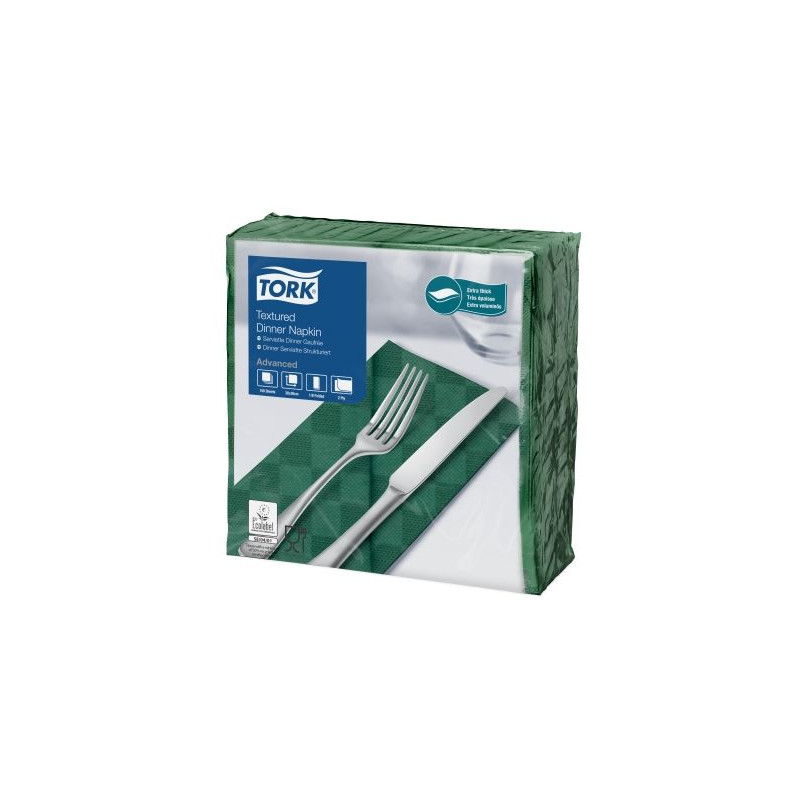 Tork Dinner Tovagliolo Textured Goffrati P/8 1200 Pcs-Verde scuro
