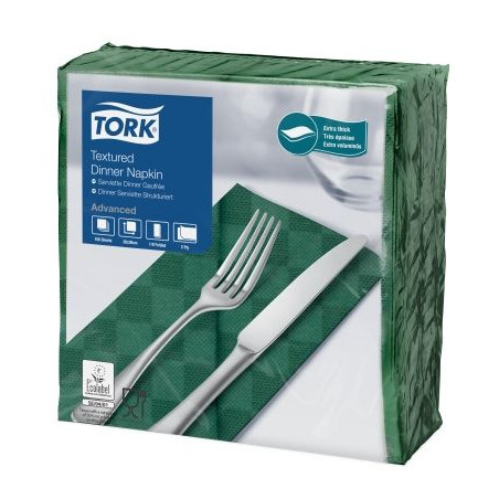 Tork Dinner Tovagliolo Textured Goffrati P/8 1200 Pcs-Verde scuro