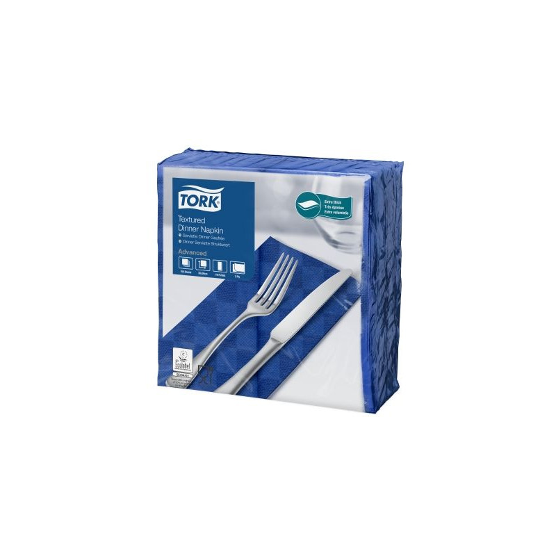 Tork Dinner Tovagliolo Textured Goffrati P/8 1200 Pcs-Blu