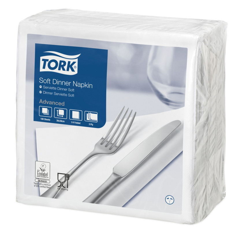 Tork Dinner Tovaglioli 3Veli P/4  1.200 Pcs-Tov-bianco