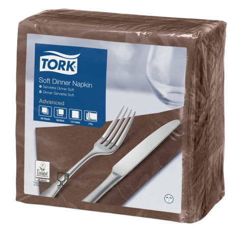 Tork Dinner Tovaglioli 3Veli P/4  1.200 Pcs-Cacao-t