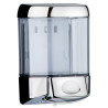 Dispenser Sapone Liquido a Pulsante-Cromato/trasparente