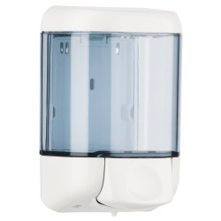 Dispenser Sapone Liquido a Pulsante Lt 1.0-Bianco/trasparente