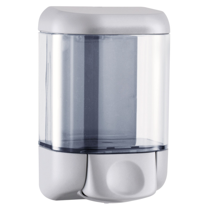 Dispenser Sapone Liquido a Pulsante Lt 1.0-Satinato/trasparente