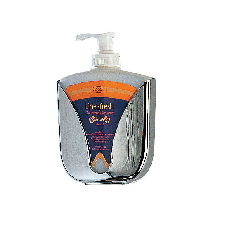 CHARM- Dispenser per sapone liquido a ricarica 0.3 Lt-Cromato/trasparente