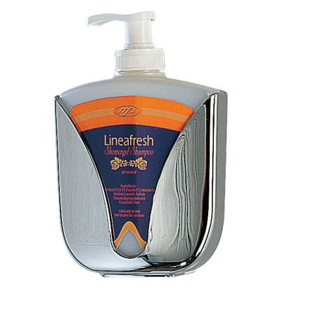 CHARM- Dispenser per sapone liquido a ricarica 0.3 Lt-Cromato/trasparente